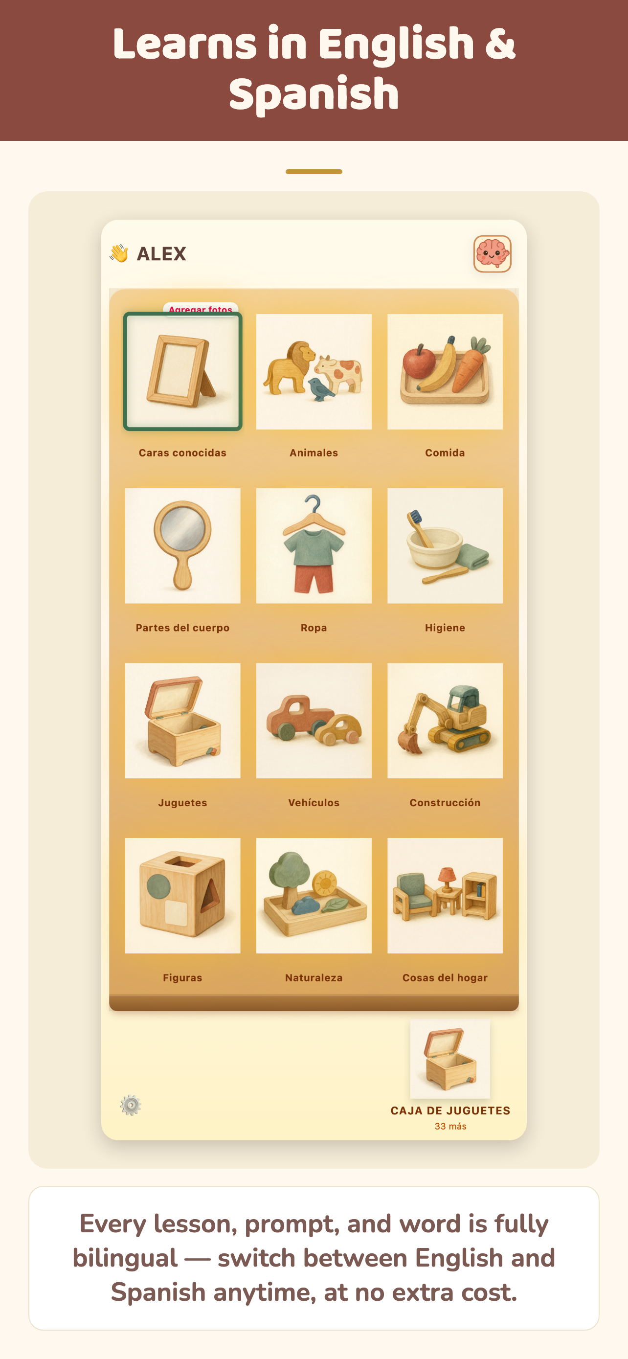 Learns in English and Spanish