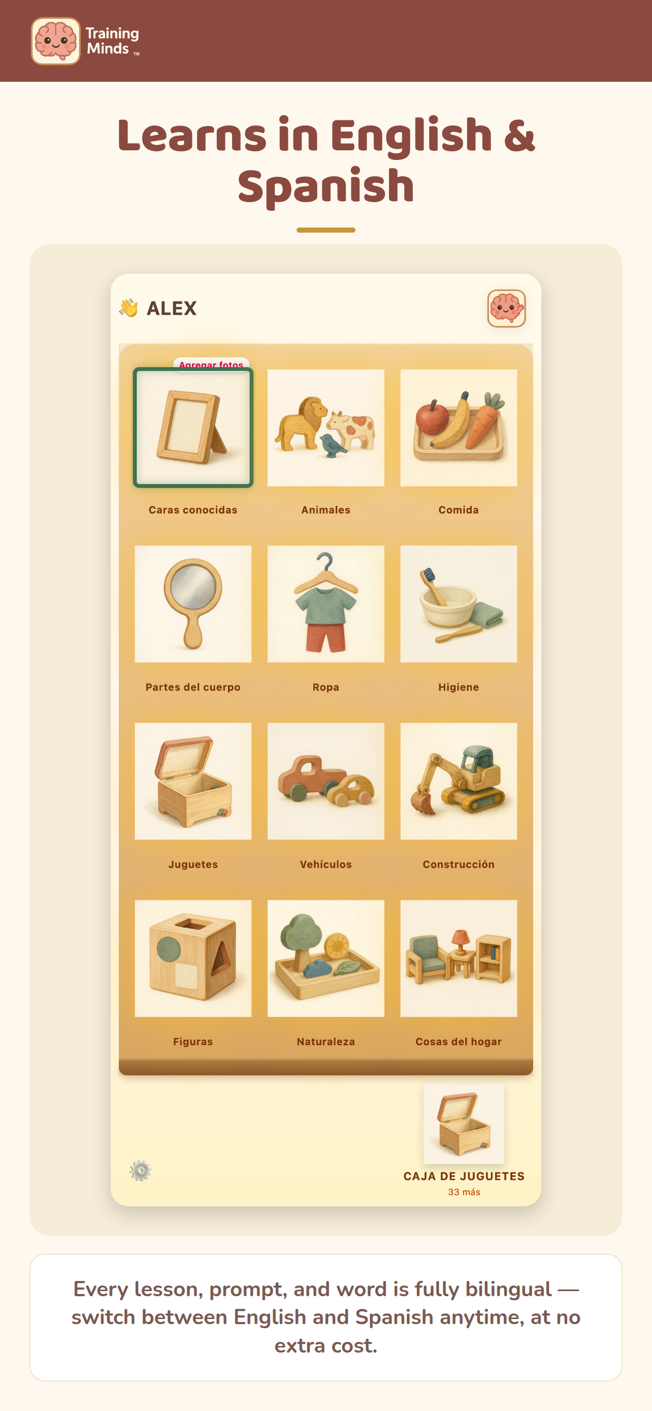Learns in English and Spanish